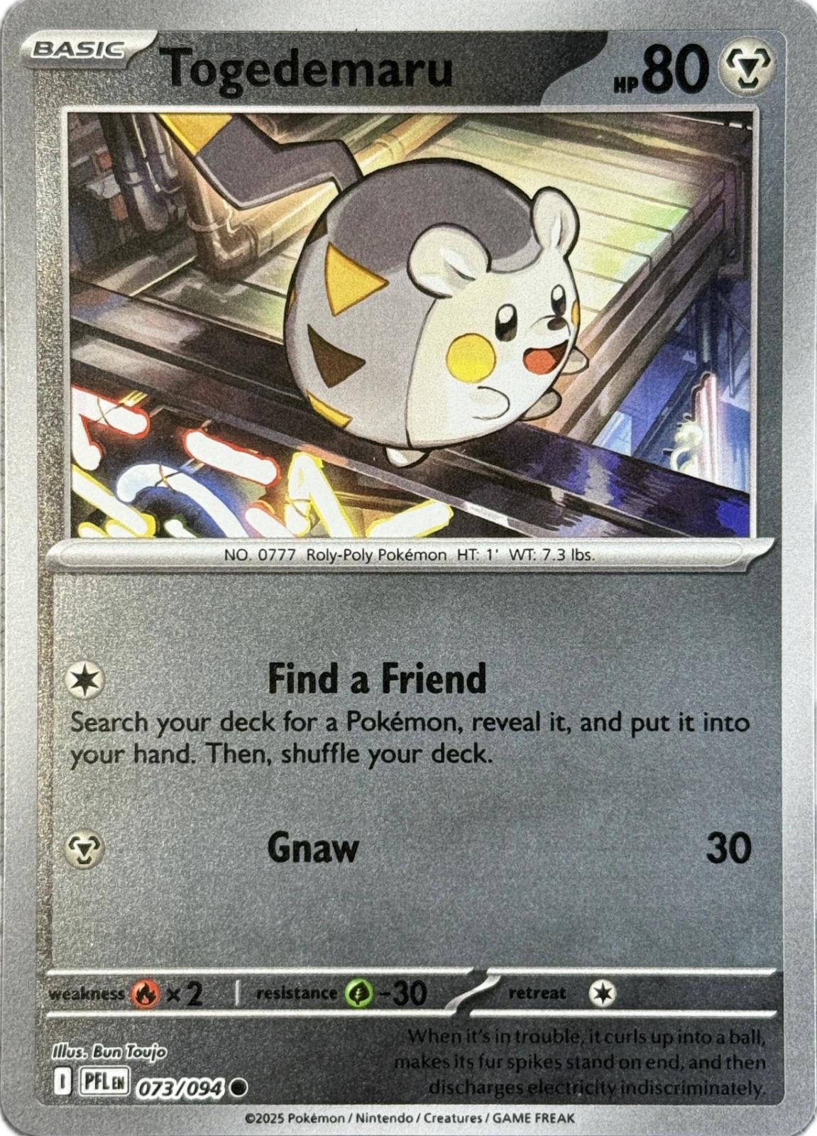 Phantasmal Flames Togedemaru #073/94 Reverse Holo